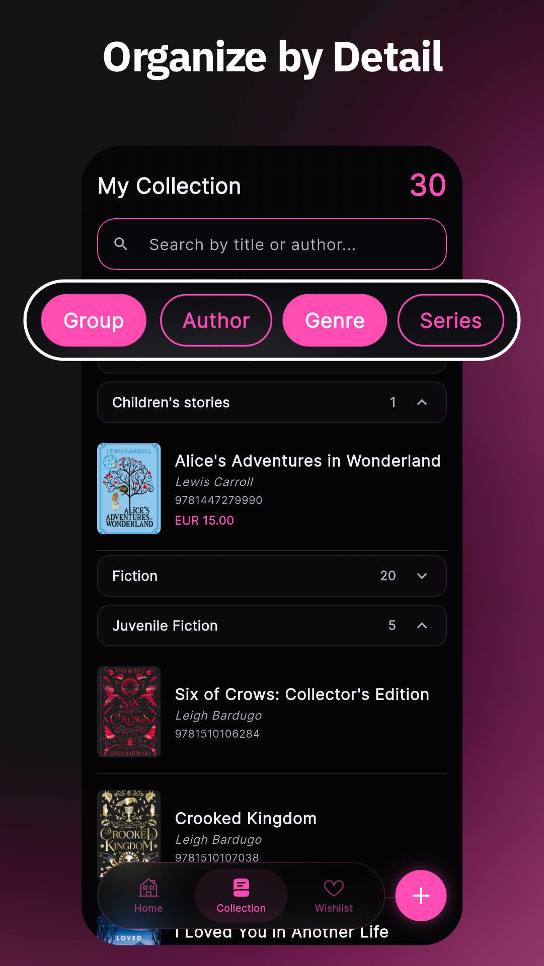 Pookiebase book detail view with cover and metadata